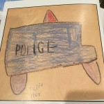 Displayed at Sharon Police Department, photo from Chief when 6 years old