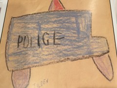 Displayed at Sharon Police Department, photo from Chief when 6 years old